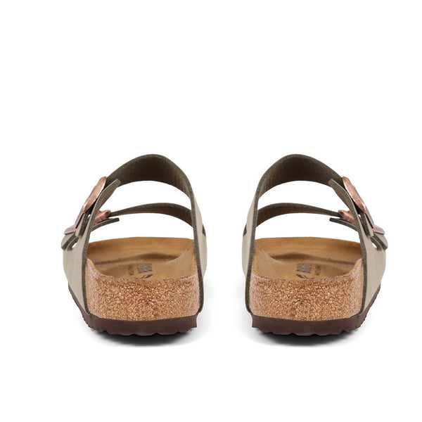 Jones Bootmaker Outlet Birko-Flor Double Buckle Mule Sandals - Stone