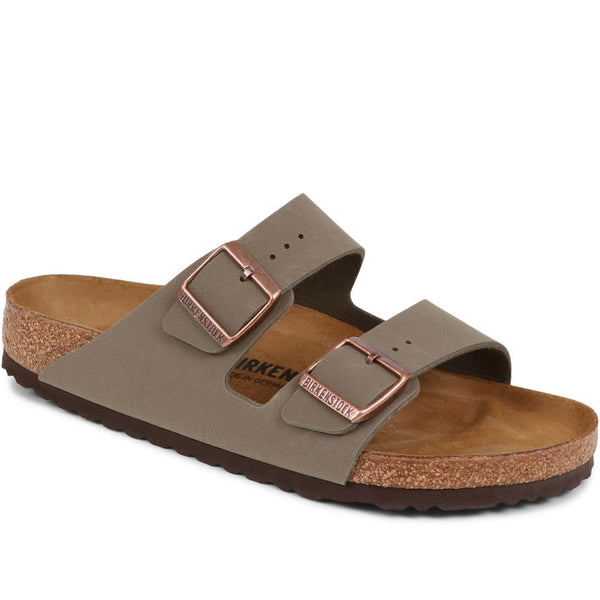 jones bootmaker Outlet Birko-Flor Double Buckle Mule Sandals - Stone