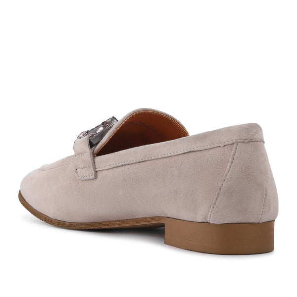 Jones Bootmaker Outlet Buckle-Detailed Slip-On Shoes - Taupe Suede