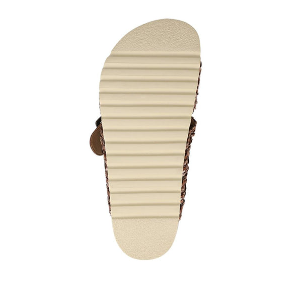 Jones Bootmaker Outlet Buckle Slider Sandals - Dark Brown