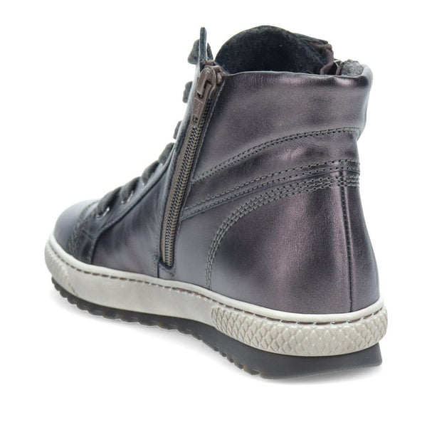 Jones Bootmaker Outlet Bulner High Top Leather Trainers - Pewter