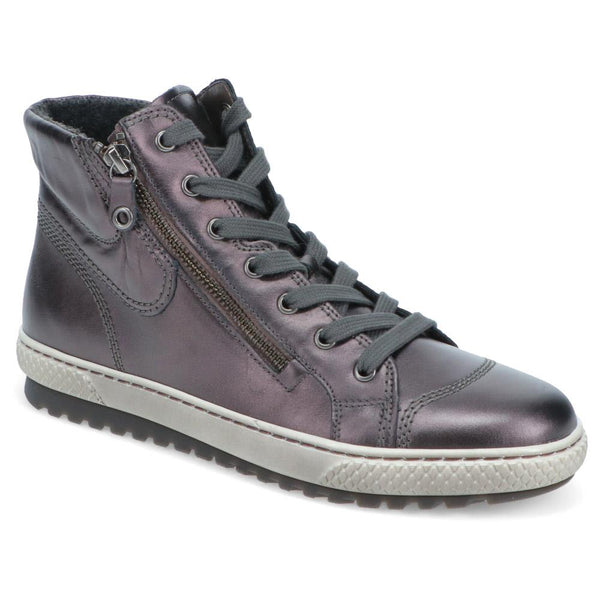 jones bootmaker Outlet Bulner High Top Leather Trainers - Pewter