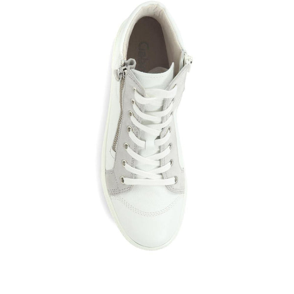 Jones Bootmaker Outlet Bulner Suede High-Top Trainers - Light Grey