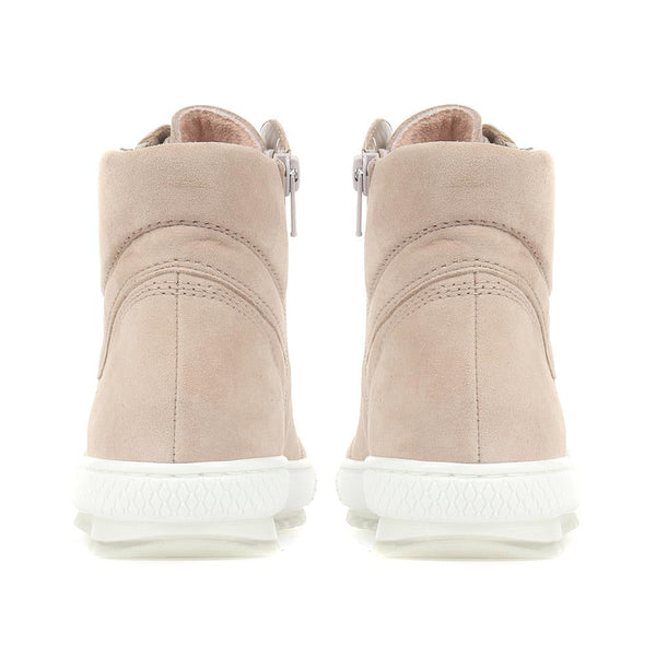 Jones Bootmaker Outlet Bulner Suede High-Top Trainers - Sand Suede