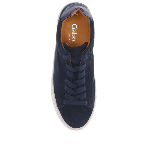 Jones Bootmaker Outlet Camrose Leather Chunky Trainers - Navy