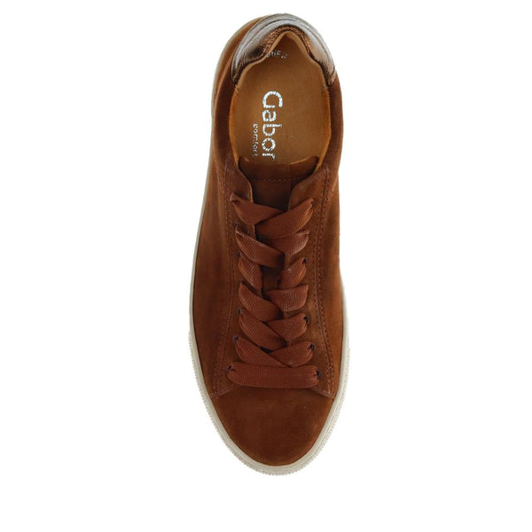 Jones Bootmaker Outlet Camrose Leather Chunky Trainers - Tan