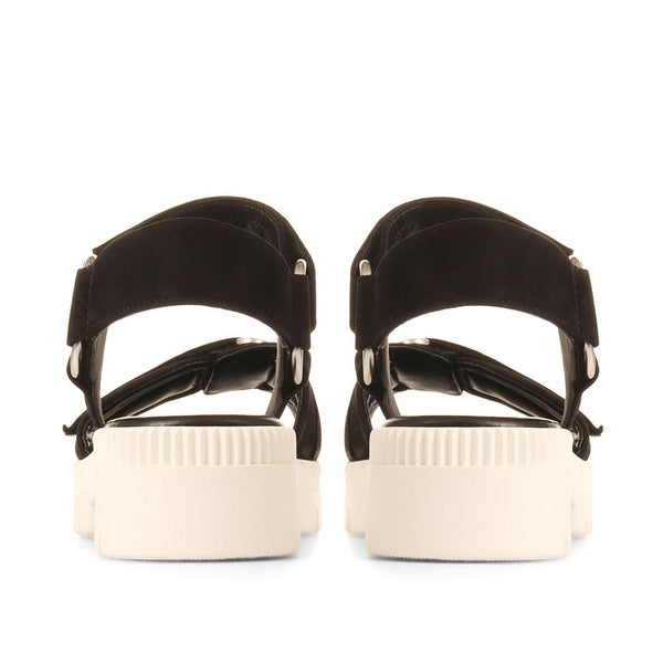 Jones Bootmaker Outlet Cape Chunky Platform Sandals - Black-White