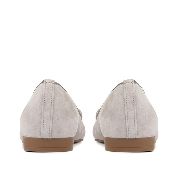 Jones Bootmaker Outlet Cardy Leather Ballerina Pumps - Taupe