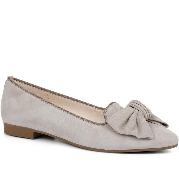 jones bootmaker Outlet Cardy Leather Ballerina Pumps - Taupe