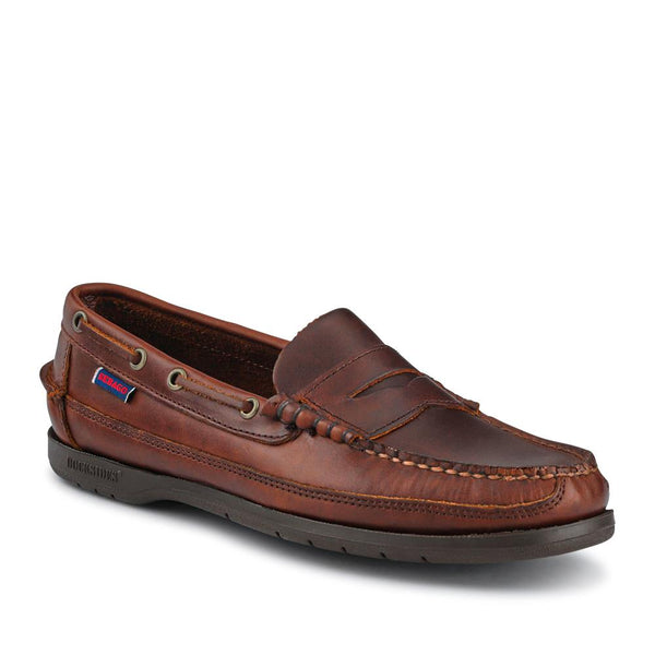 Jones Bootmaker Outlet Causal Men's Leather Moccasins - Dark Brown