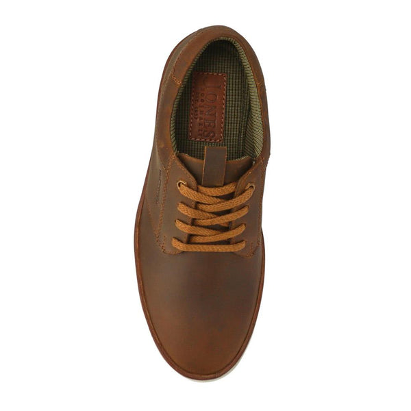 Jones Bootmaker Outlet Cushioned Leather Lace-Up Trainers - Tan