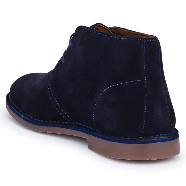 Jones Bootmaker Outlet Desert1 Leather Chukka Boots - Navy Suede