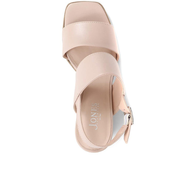Jones Bootmaker Outlet Diona Leather Platform Sandals - Nude