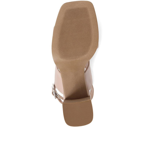 Jones Bootmaker Outlet Diona Leather Platform Sandals - Nude