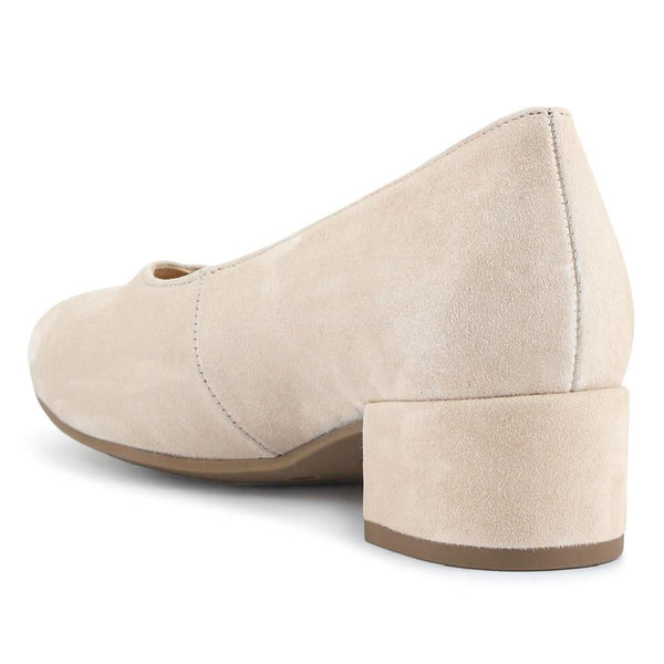 Jones Bootmaker Outlet Dixie Block-Heeled Smart Leather Court Shoes - Grey