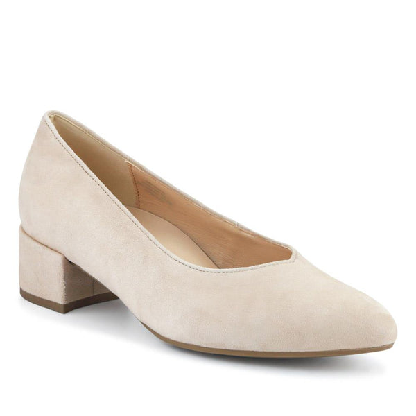 jones bootmaker Outlet Dixie Block-Heeled Smart Leather Court Shoes - Grey