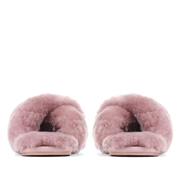 Jones Bootmaker Outlet Dory Sheepskin Slippers - Dusky Pink