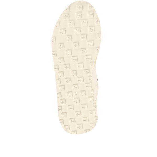 Jones Bootmaker Outlet Ellisa Lace-Up Trainers - White-Gold