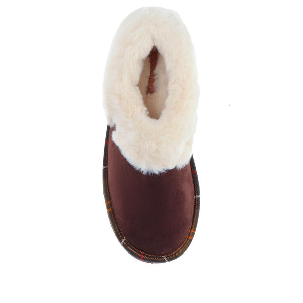 Jones Bootmaker Outlet Eloise Slipper Boots - Chocolate