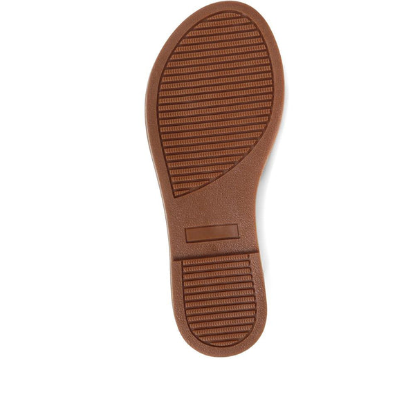 Jones Bootmaker Outlet Emillina Leather Buckle Mule Sandals - Taupe