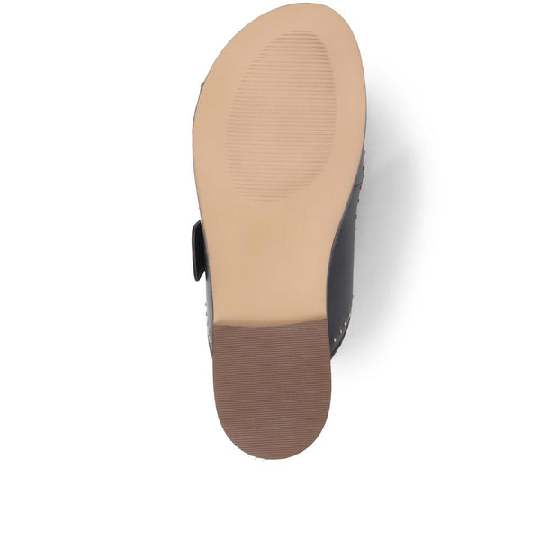 Jones Bootmaker Outlet Eugenia Double Buckle Mules - Black