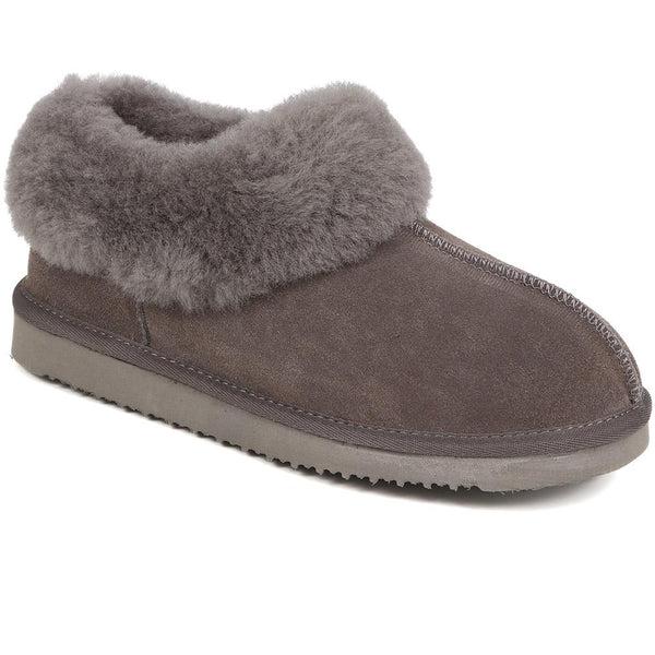 jones bootmaker Outlet Fabiola Faux-Fur Slippers - Grey