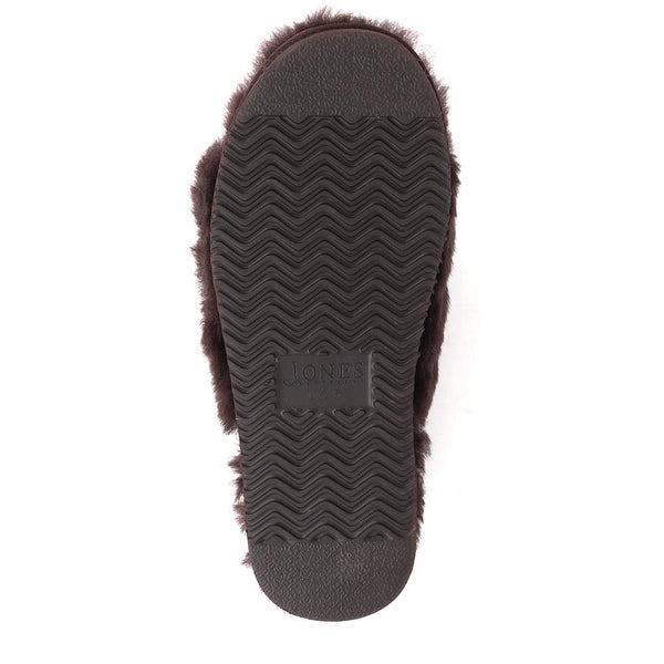 Jones Bootmaker Outlet Falonda Faux-Fur Slippers - Chocolate