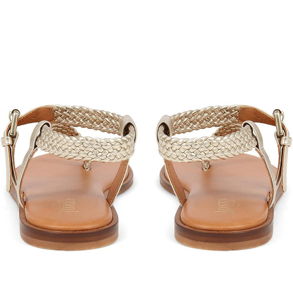 Jones Bootmaker Outlet Gabrielah Toe-Post Sandals - Gold
