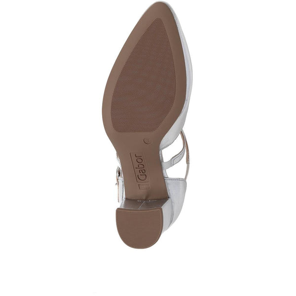 Jones Bootmaker Outlet Gazelle Heeled Closed-Toe Sandals - Silver