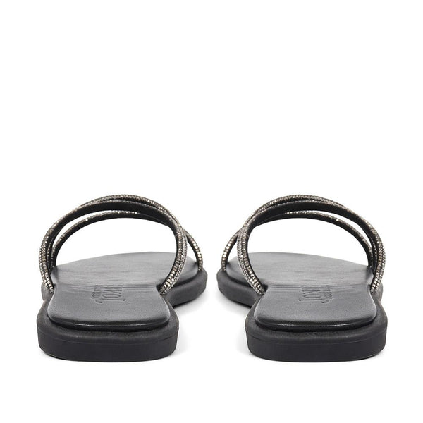 Jones Bootmaker Outlet Geanna Embellished Mule Sandals - Black