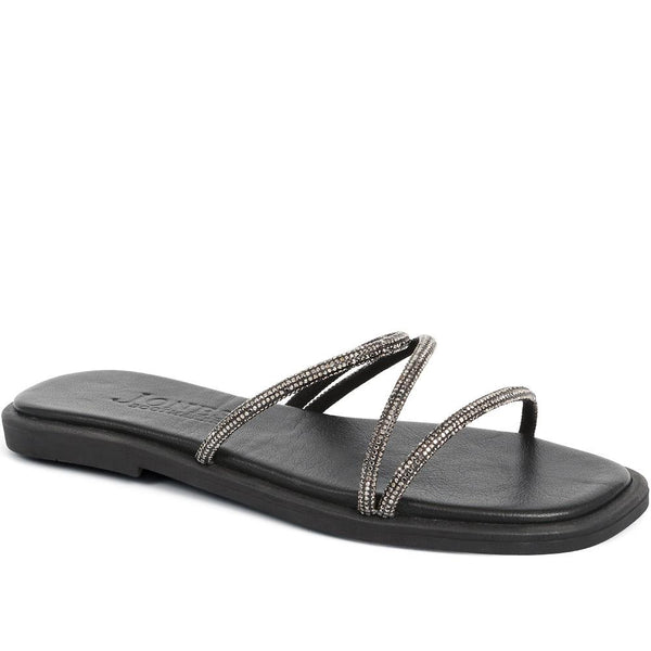 jones bootmaker Outlet Geanna Embellished Mule Sandals - Black