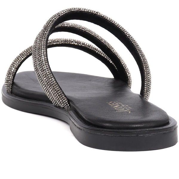 Jones Bootmaker Outlet Ghita Calf Leather Sandals - Black