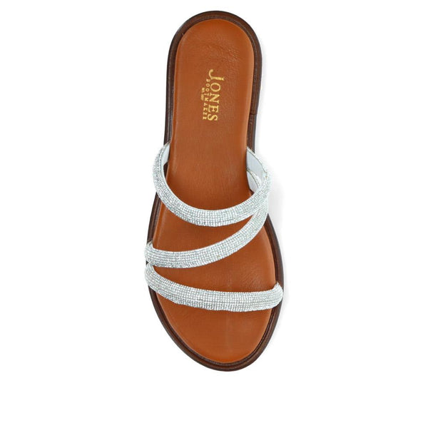 Jones Bootmaker Outlet Ghita Calf Leather Sandals - Silver