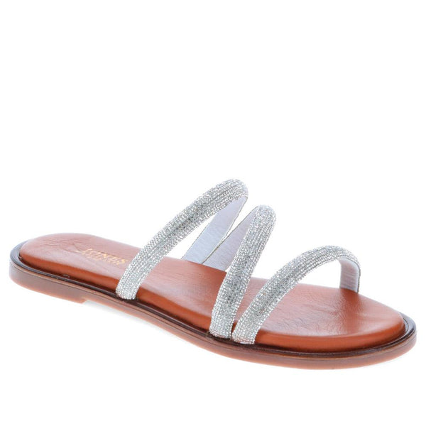 jones bootmaker Outlet Ghita Calf Leather Sandals - Silver