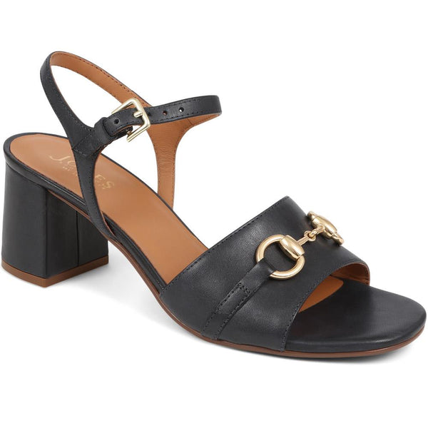 jones bootmaker Outlet Gianna Leather Block Heels - Navy