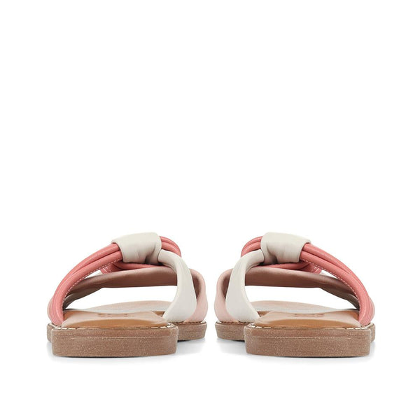 Jones Bootmaker Outlet Ginia Leather Slider Sandals - Pink Multi