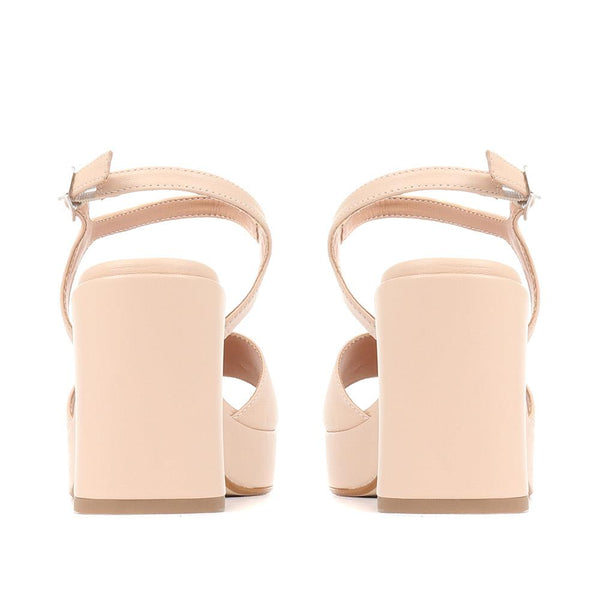 Jones Bootmaker Outlet Giuseppa Platform Heels - Nude