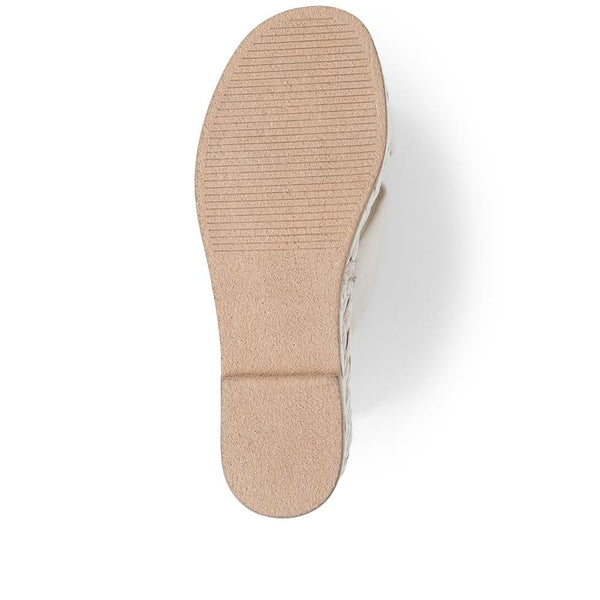 Jones Bootmaker Outlet Glacier Leather Platform Sandals - Off White