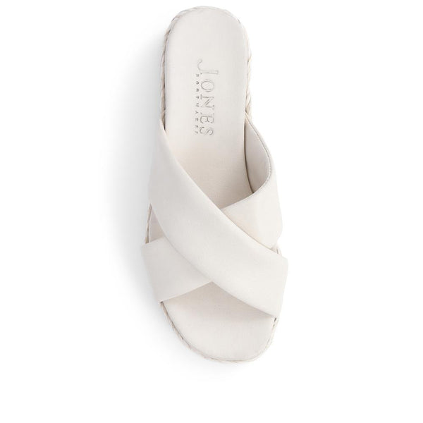 Jones Bootmaker Outlet Glacier Leather Platform Sandals - Off White