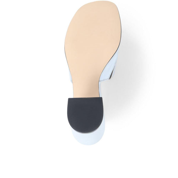 Jones Bootmaker Outlet Gracey Heeled Mule Sandals - Silver