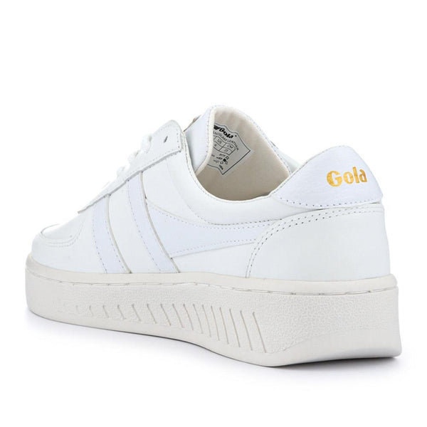 Jones Bootmaker Outlet Grandslam Leather Lace-Up Trainers - White