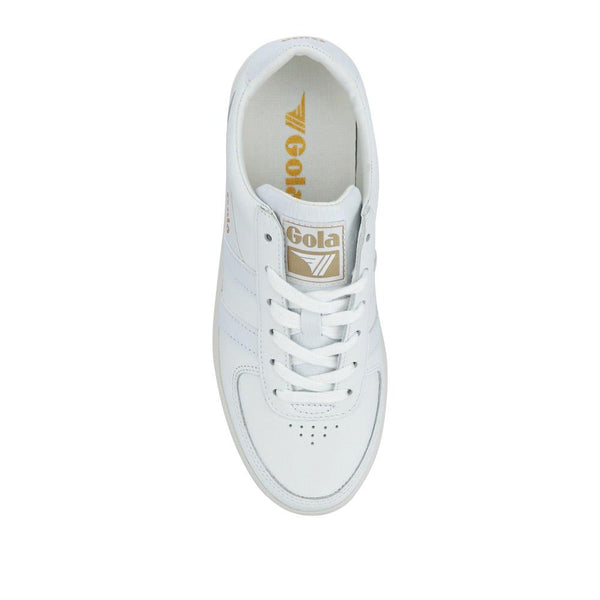 Jones Bootmaker Outlet Grandslam Leather Lace-Up Trainers - White