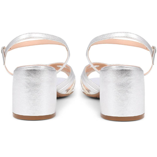 Jones Bootmaker Outlet Gretta Heeled Sandals - Metallic