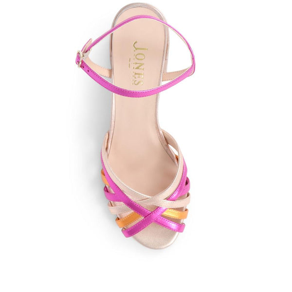 Jones Bootmaker Outlet Gretta Heeled Sandals - Pink Multi