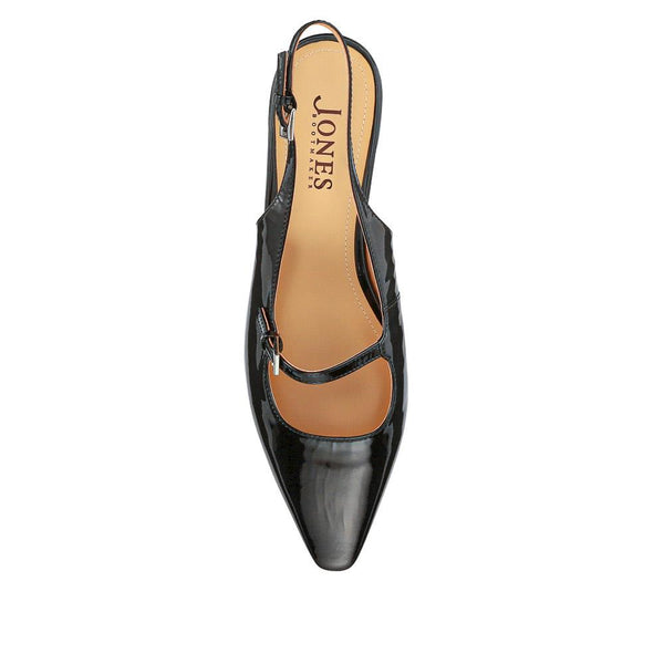 Jones Bootmaker Outlet Harlequin Leather Slingback Pumps - Black