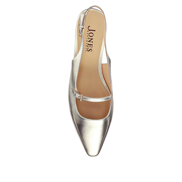 Jones Bootmaker Outlet Harlequin Leather Slingback Pumps - Gold