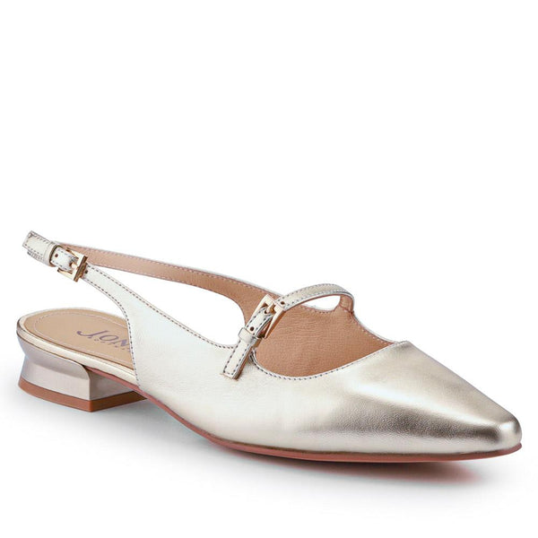jones bootmaker Outlet Harlequin Leather Slingback Pumps - Gold