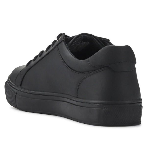 Jones Bootmaker Outlet Harlow Cushioned Leather Trainers - Black