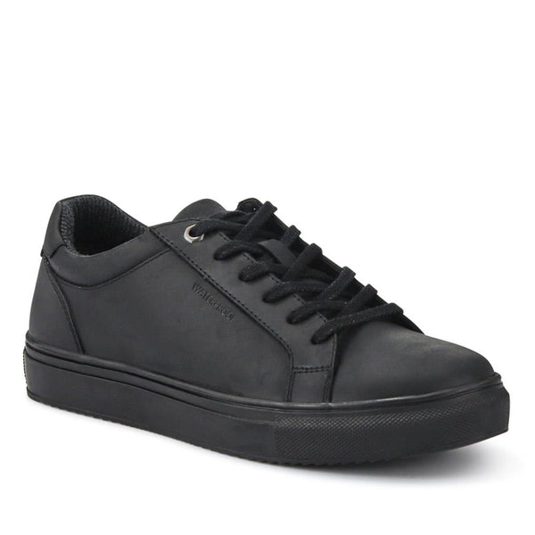 jones bootmaker Outlet Harlow Cushioned Leather Trainers - Black