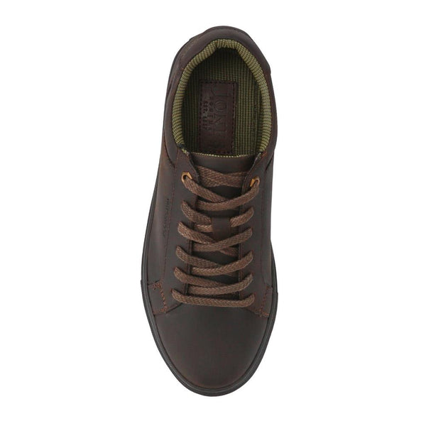 Jones Bootmaker Outlet Harlow Cushioned Leather Trainers - Brown